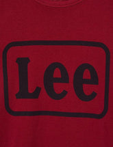 Lee Logo Crew SWS Męska Bluza Klasyczna Logo Rhubarb Red L80JFBGB 112121397